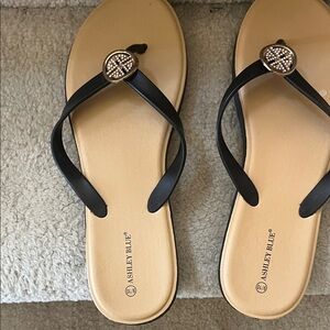 Ashley Blue Black and Tan Sandals
